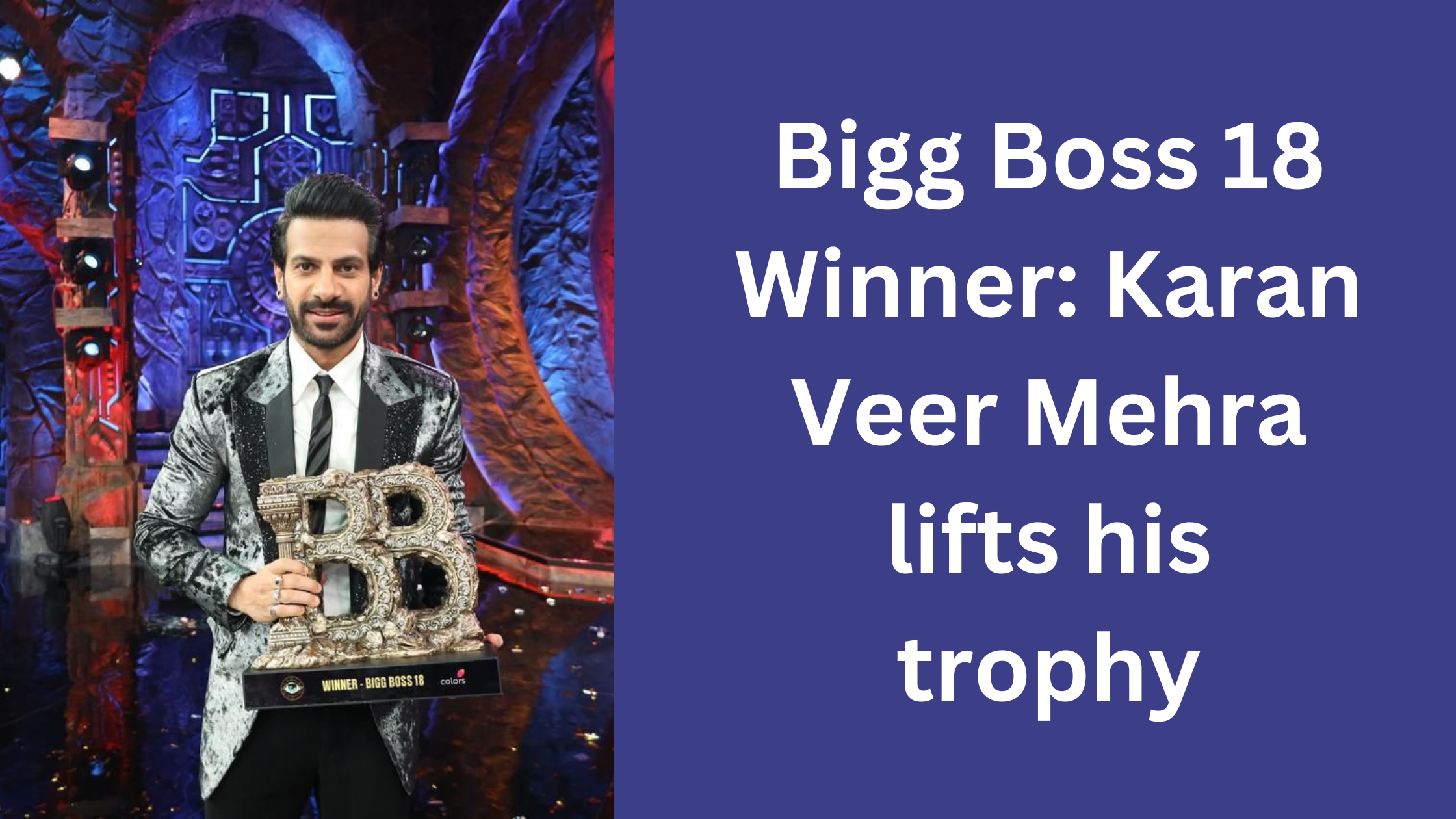 Bigg Boss 18 Winner: Karan Veer Mehra lifts his trophy